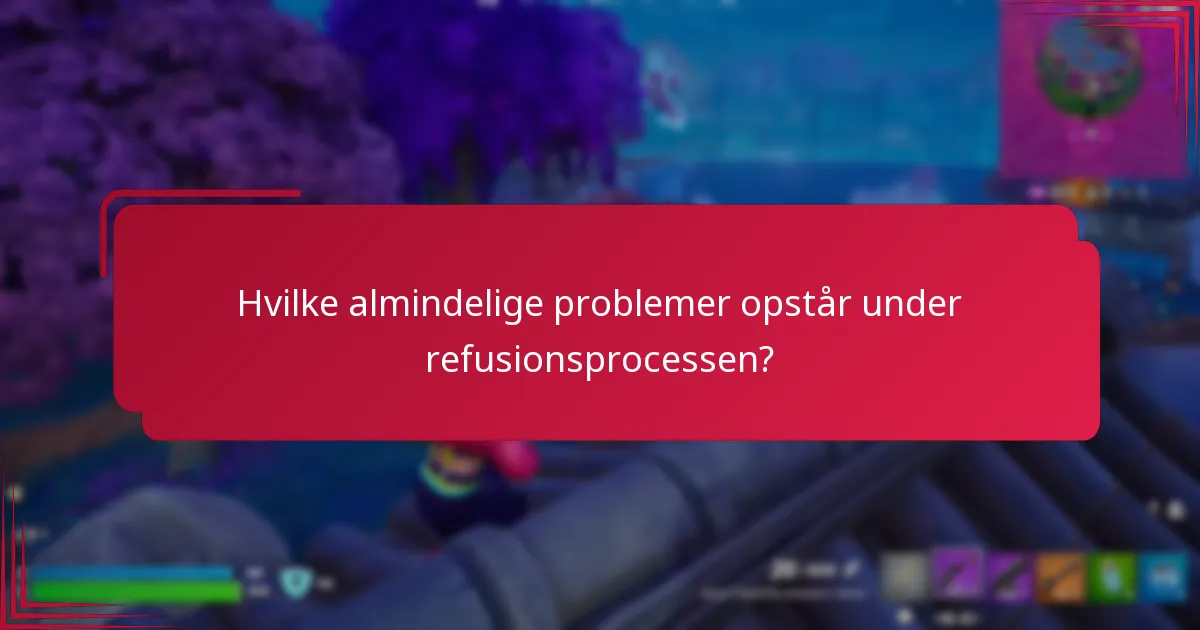 Hvilke almindelige problemer opstår under refusionsprocessen?